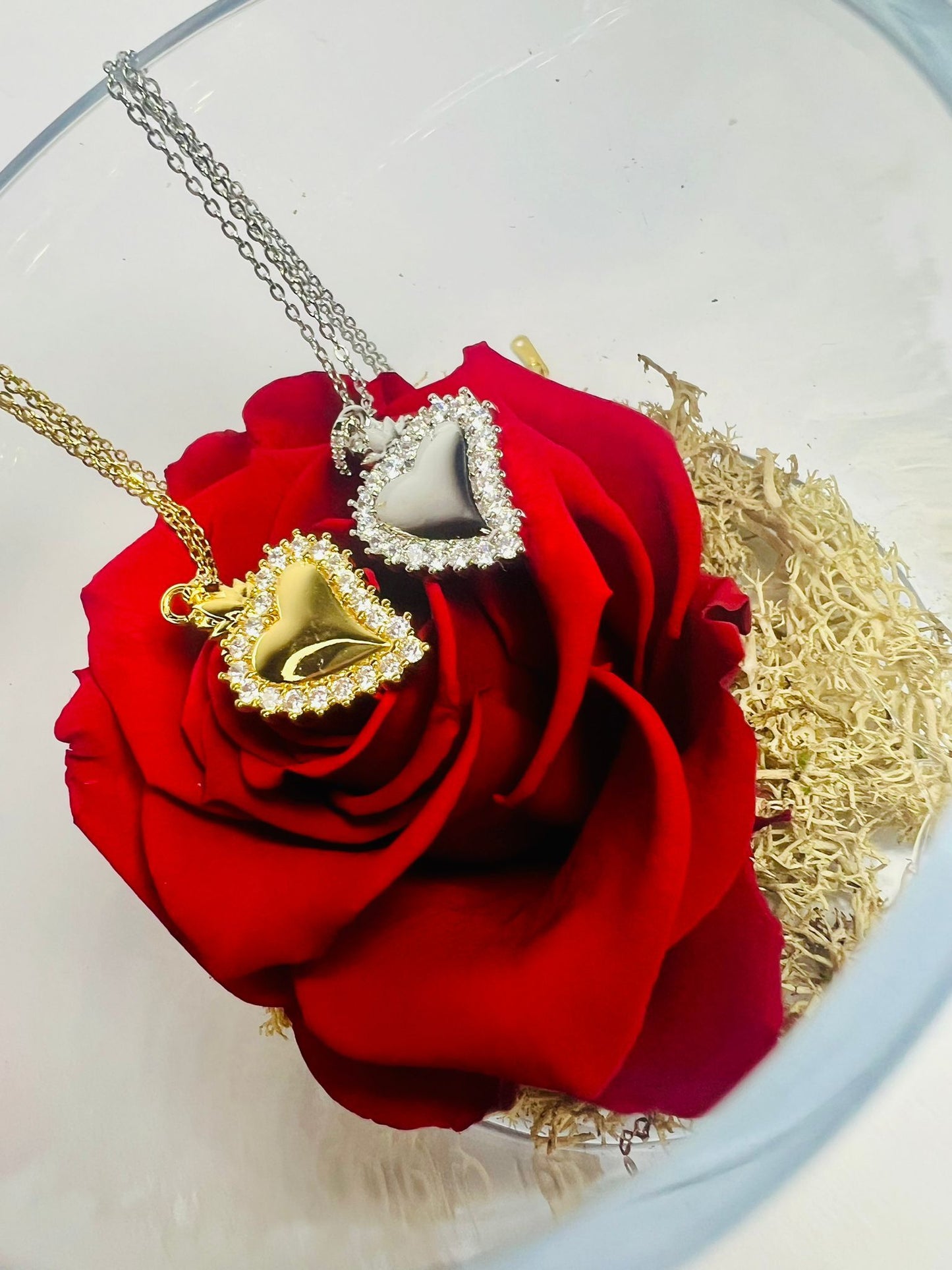 COLLANA CUORE SACRO ZIRCONI