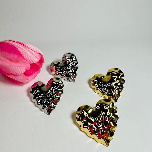 ORECCHINI CUORE MARTELLATO