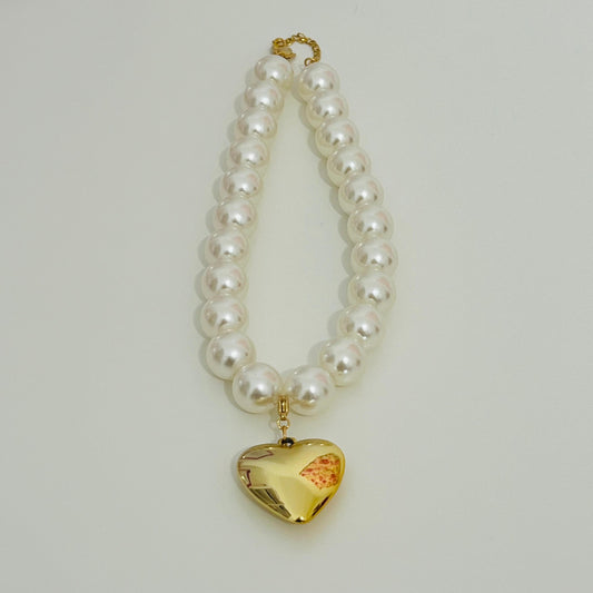 COLLANA CUORE PERLE