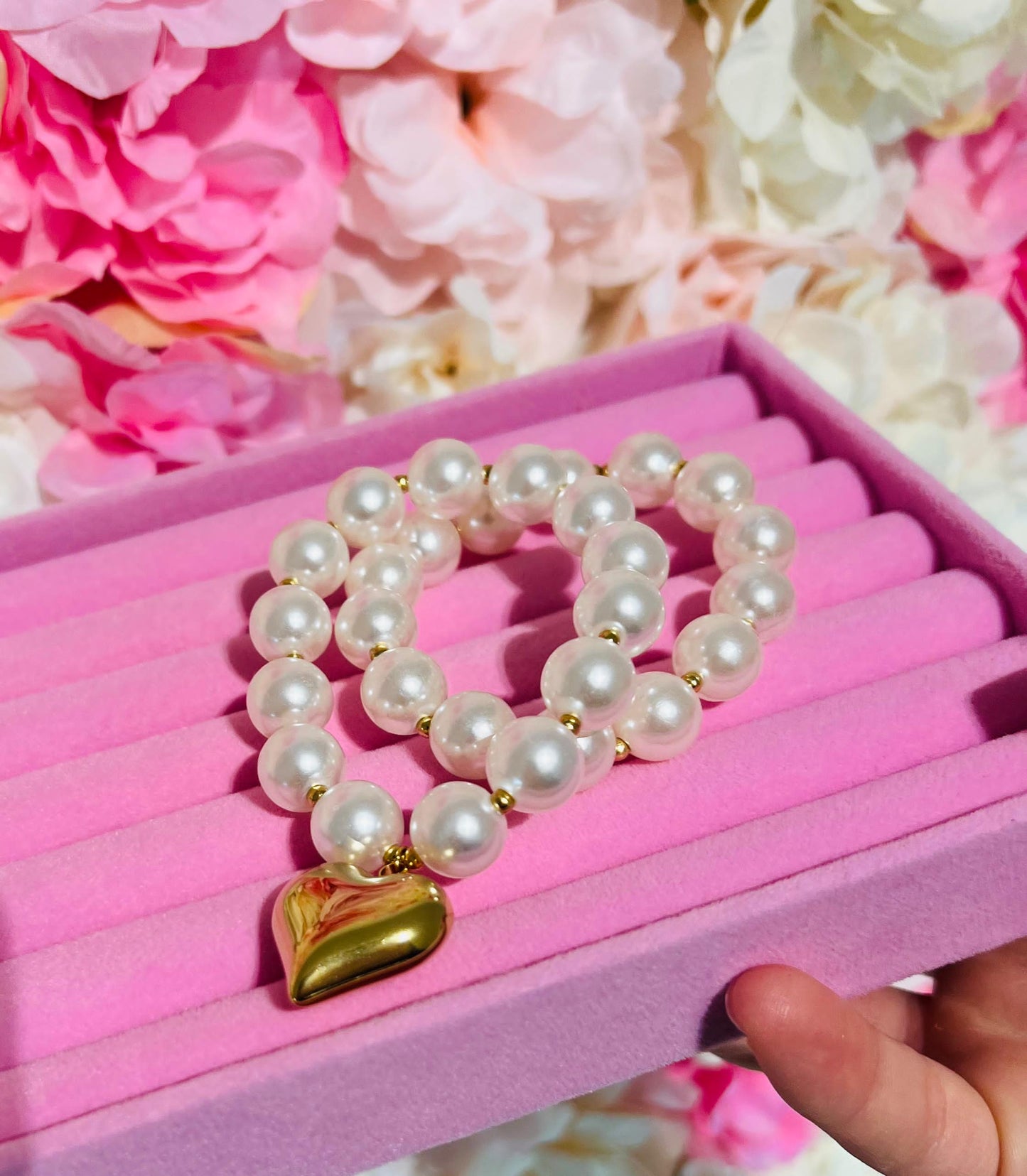 BRACCIALE HEART PERLE