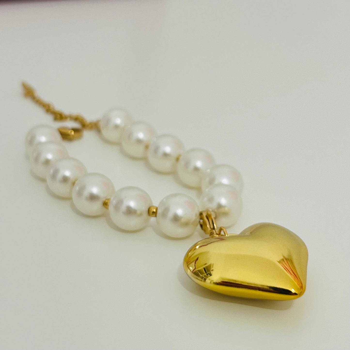 BRACCIALE CUORE PERLE