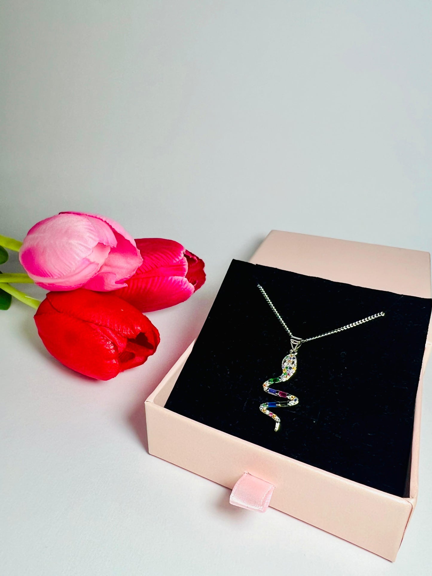 COLLANA SERPENTE ZIRCONI