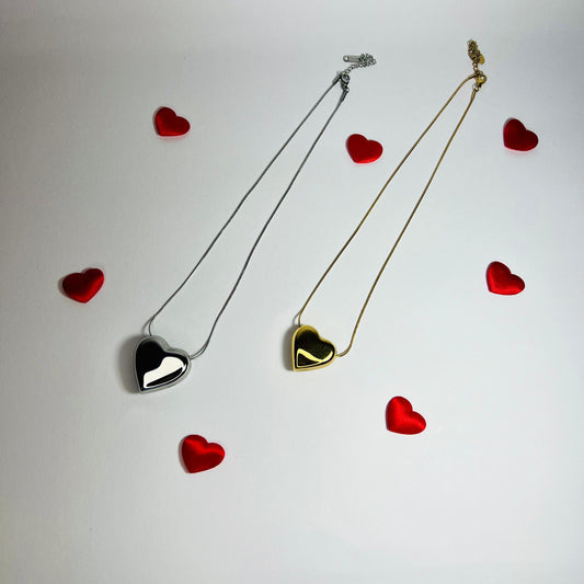 COLLANA CUORE BOMBATO