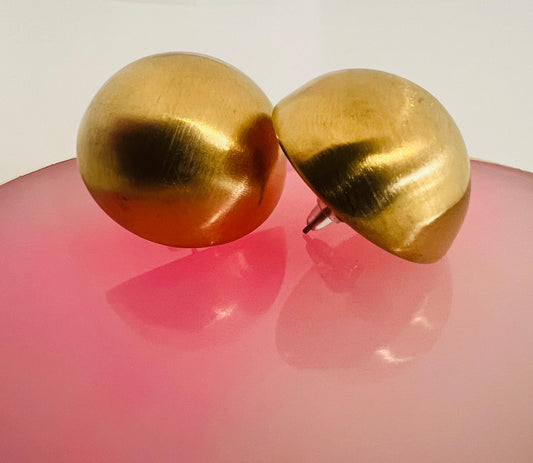 ORECCHINI BOTTONE SATINATO