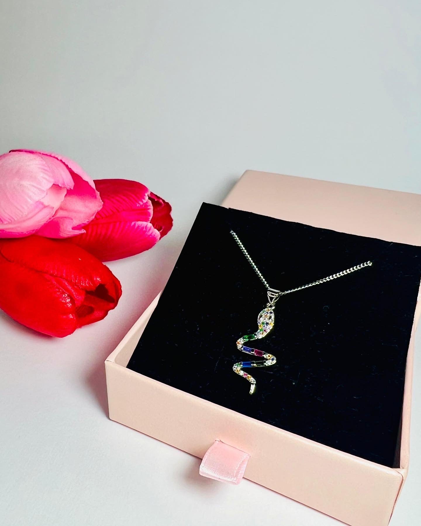 COLLANA SERPENTE ZIRCONI