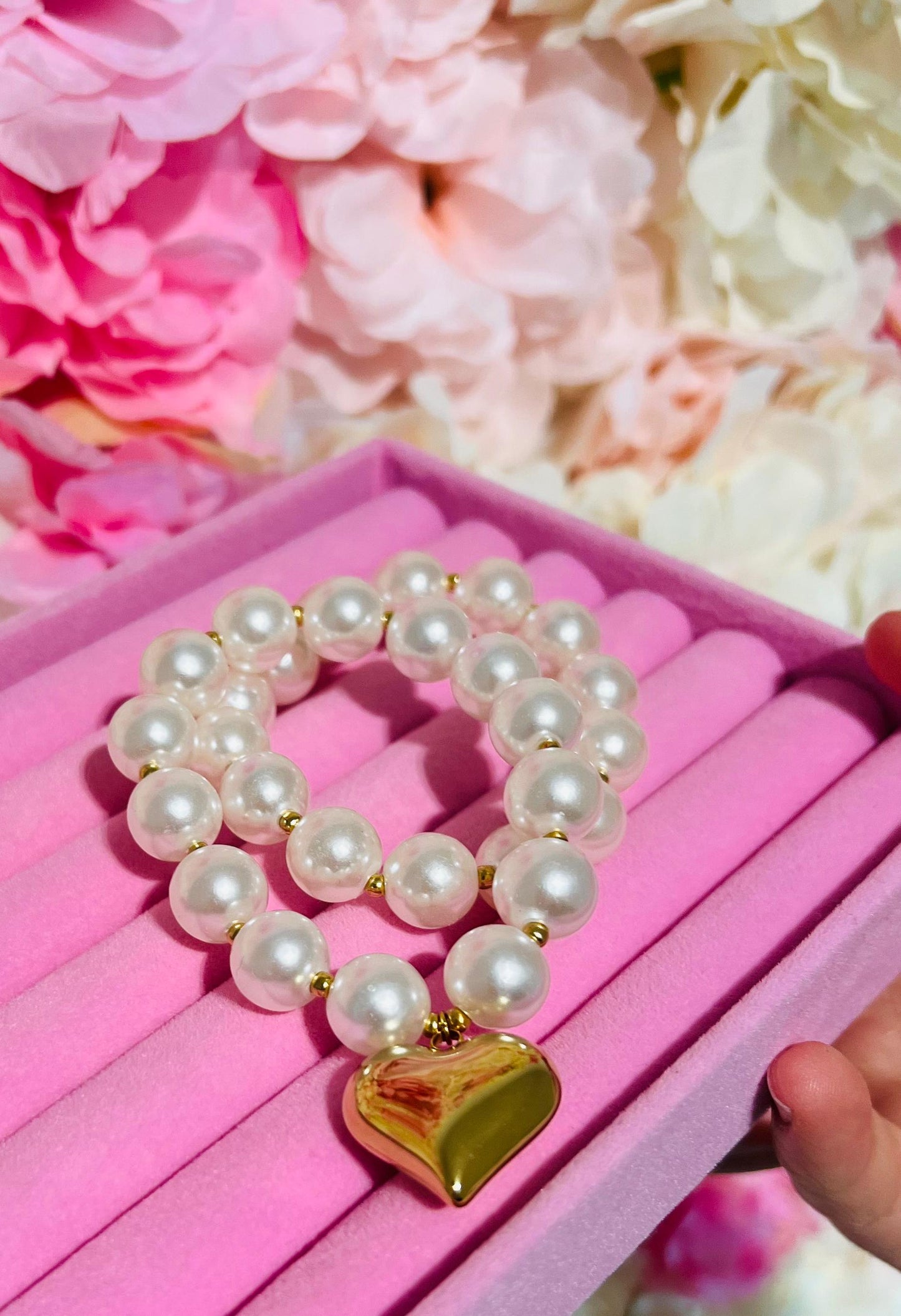 BRACCIALE HEART PERLE