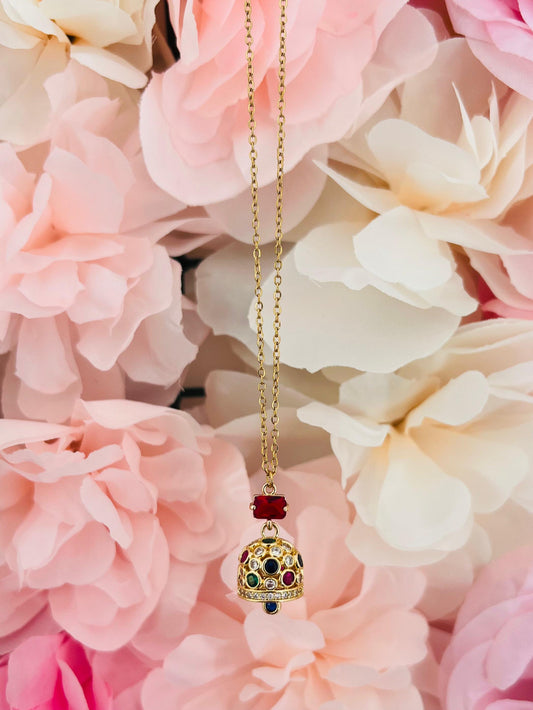 COLLANA CAMPANA CON ZIRCONI