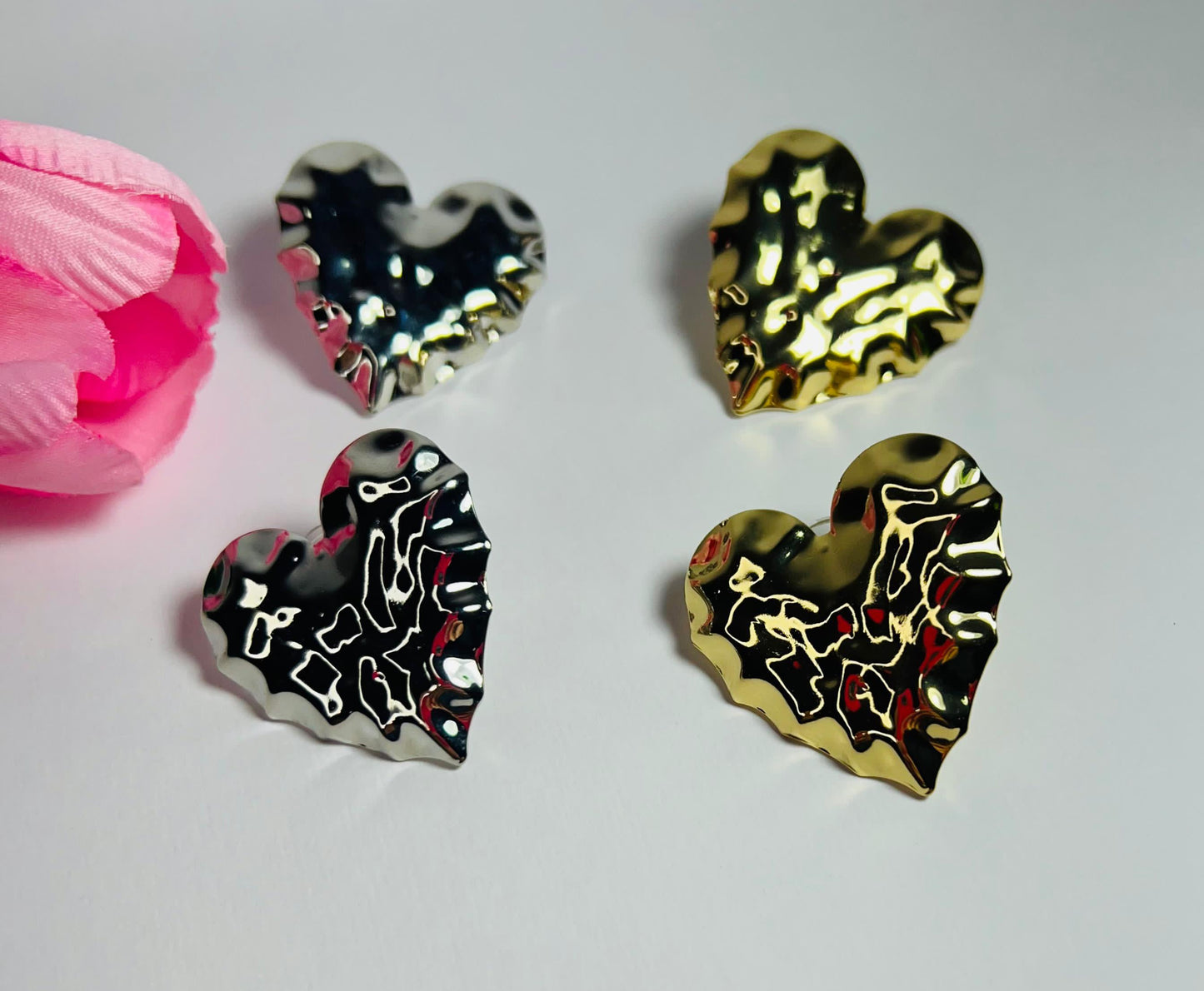 ORECCHINI CUORE MARTELLATO