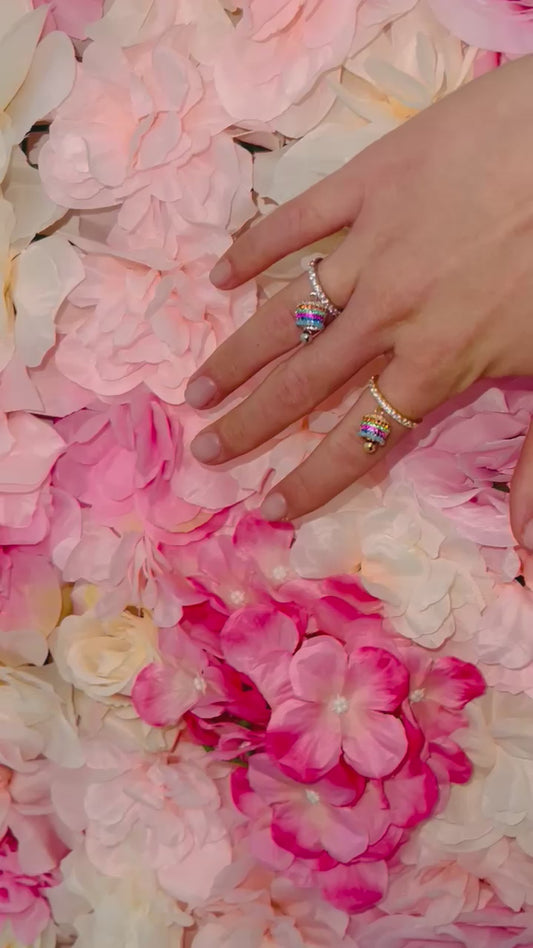 ANELLO CAMPANELLA COLORATA